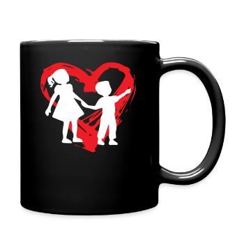 Coeur de soeur - Mug uni - noir - Droite