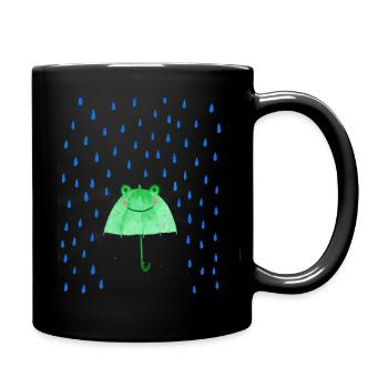 Frog Umbrella - Full Colour Mug - black - Right