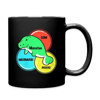 Manatee - Full Colour Mug - black - Right