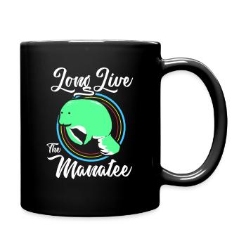 Manatee Dugong Sea Pig Sirenia Manatee - Full Colour Mug - black - Right