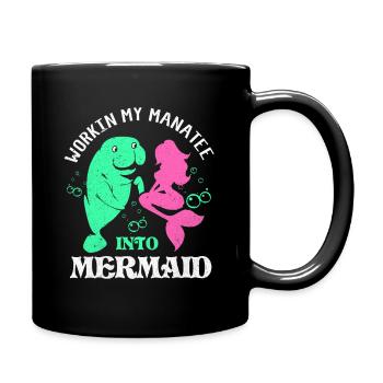 Manatee - Full Colour Mug - black - Right
