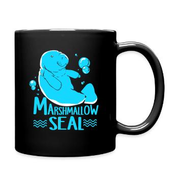 Manatee Dugong Sea Pig Sirenia Manatee - Full Colour Mug - black - Right