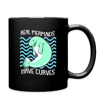 Manatee Dugong Sea Pig Sirenia Manatee - Full Colour Mug - black - Right