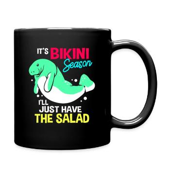 Manatee Dugong Sea Pig Sirenia Manatee - Full Colour Mug - black - Right