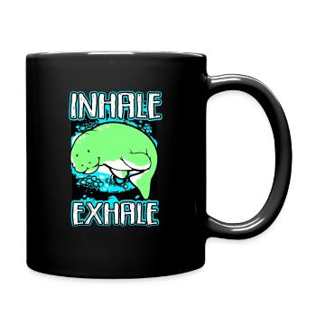 Manatee Dugong Sea Pig Sirenia Manatee - Full Colour Mug - black - Right