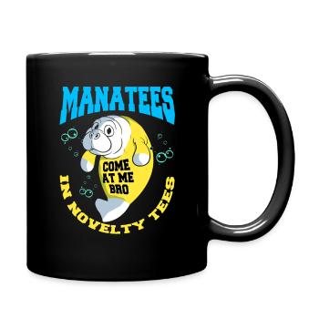Manatee Dugong Sea Pig Sirenia Manatee - Full Colour Mug - black - Right