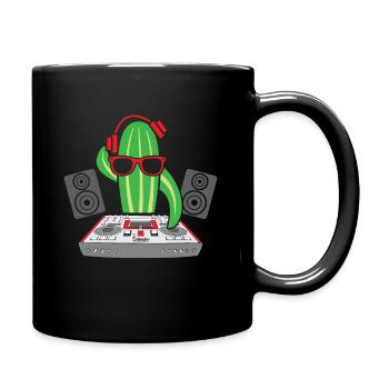 Platine DJ Musique Concombre électrique Rave Party - Mug uni - noir - Droite