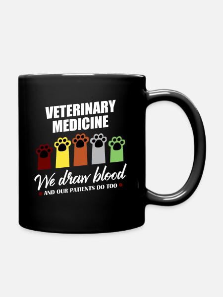 Tierarzthelfer Veterinärmedizin Tiermedizin Shirt - Tasse einfarbig - Schwarz