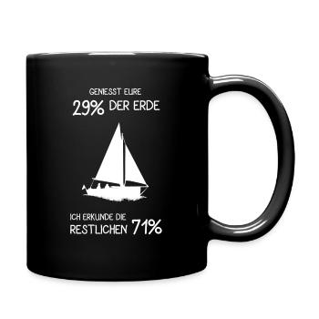 Sailing sailor sailboat funny saying - Full Colour Mug - black - Right