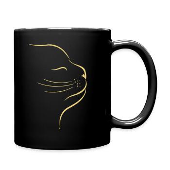chat - Mug uni - noir - Droite