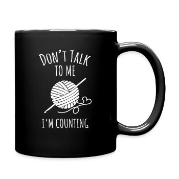 Crochet, Crochet - Ne me parlez pas, je suis - Mug uni - noir - Droite