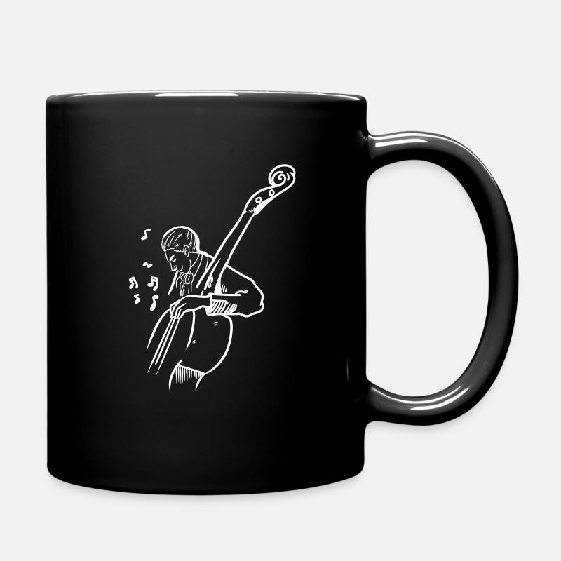 Kontrabass - Tasse einfarbig - Schwarz