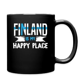 Finland Finnland Geschenk Helsiniki Geschenkidee - Tasse einfarbig - Schwarz - Rechts