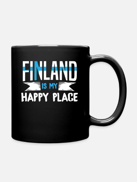 Finland Finnland Geschenk Helsiniki Geschenkidee - Tasse einfarbig - Schwarz