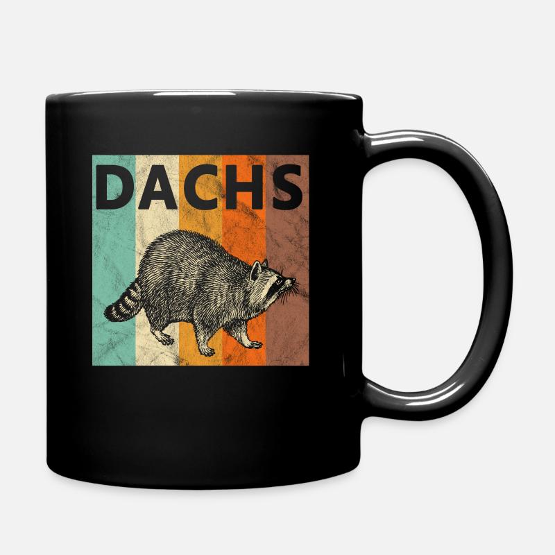 Dachs - Tasse einfarbig - Schwarz