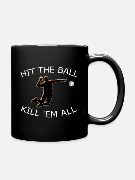 Volleyball Schmetterball Geschenk - Tasse einfarbig - Schwarz