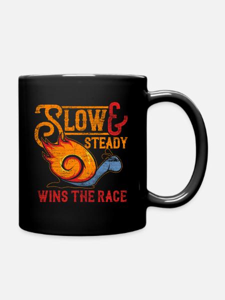 Schnecke - Tasse einfarbig - Schwarz