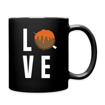 chemise amour boulette - Mug uni - noir - Droite