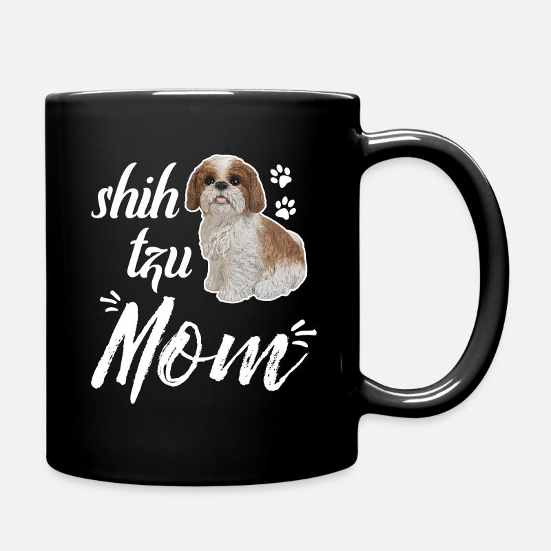 shih tzu mom - Shirt - Tasse einfarbig - Schwarz