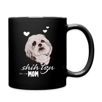 Shih Tzu Mom - Shirt. - Full Colour Mug - black - Right