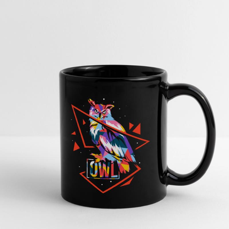 Polygon Eule Tasse einfarbig