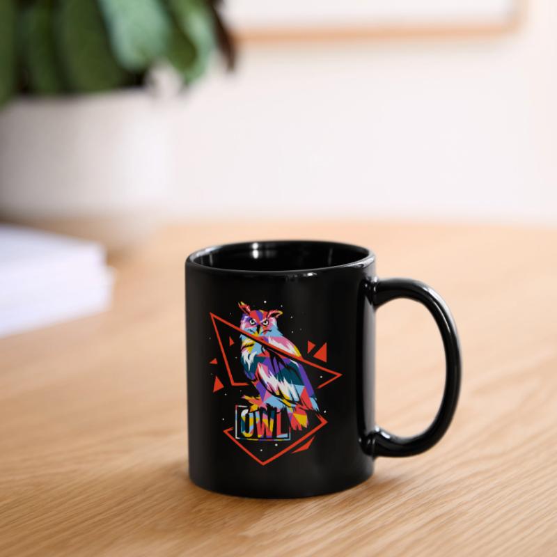 Polygon Eule Tasse einfarbig