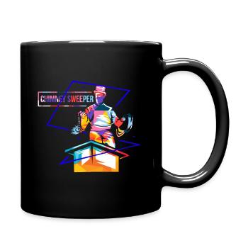Polygone ramoneur - Mug uni - noir - Droite