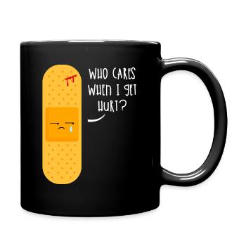 Pflaster Philosophisch Lustige Sprüche Geschenk - Tasse einfarbig - Schwarz - Rechts