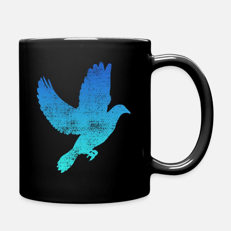 Taube Vogel Taube - Tasse einfarbig - Schwarz
