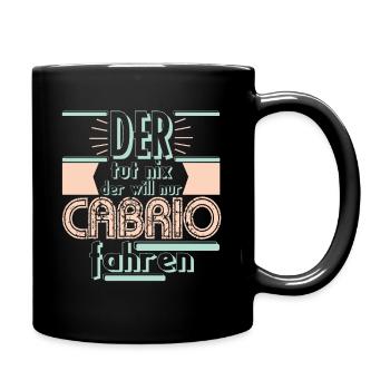 Convertible driving woman convertible car gift - Full Colour Mug - black - Right