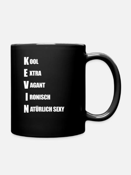 Kevin - Tasse einfarbig - Schwarz
