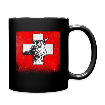 Switzerland Goat Goat Animal Swiss Cross Gift - Full Colour Mug - black - Right