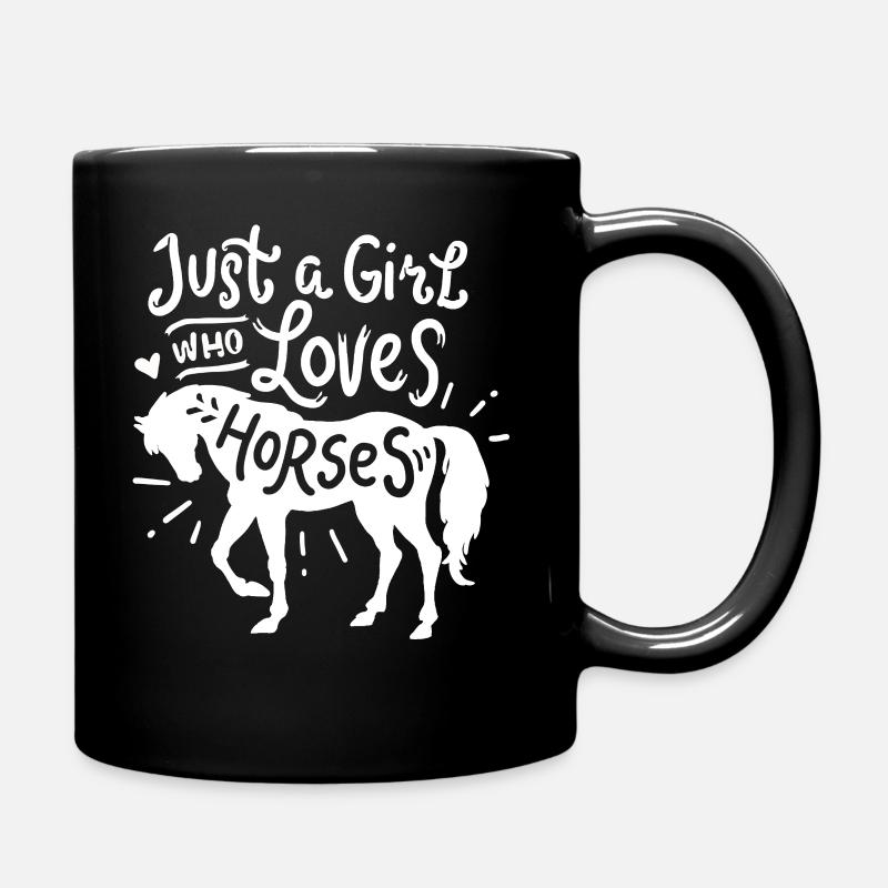 horse lovers - Full Colour Mug - black