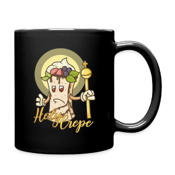 Holy Crepe Crap blagues de mots crêpes sacrée crêpe - Mug uni - noir - Droite