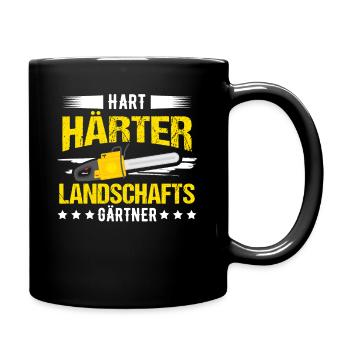 Landschaftsgärtner Garten Sprüche T-Shirt - Tasse einfarbig - Schwarz - Rechts
