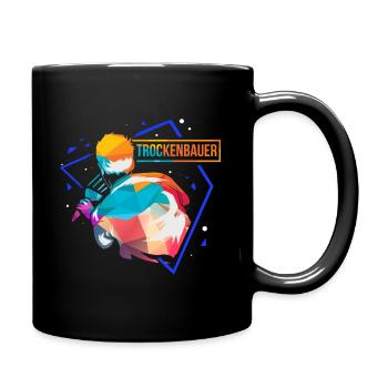 Séchage Polygone - Mug uni - noir - Droite