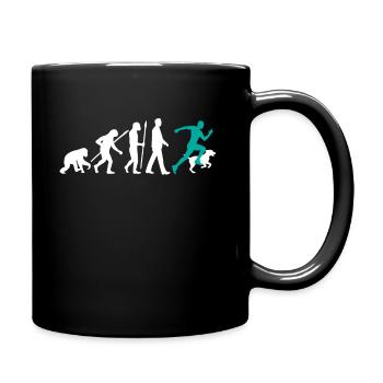 Evolution Running Jogger Doggie Dog Master - Full Colour Mug - black - Right