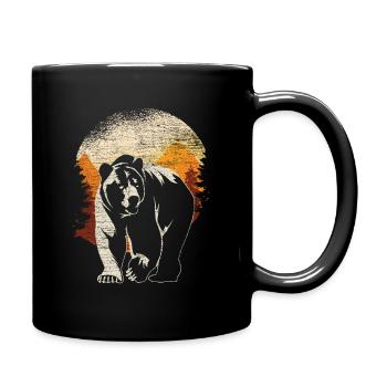 Bär Braunbär Wald - Tasse einfarbig - Schwarz - Rechts