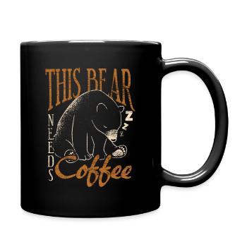 Bear coffee - Full Colour Mug - black - Right