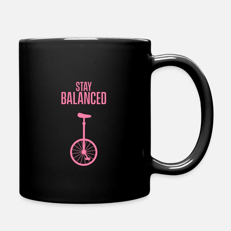 Einrad Einrad Fahrerin Einräder Unicycle Mädchen - Tasse einfarbig - Schwarz