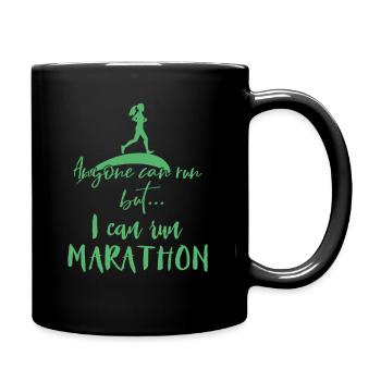 Marathon runner - Full Colour Mug - black - Right