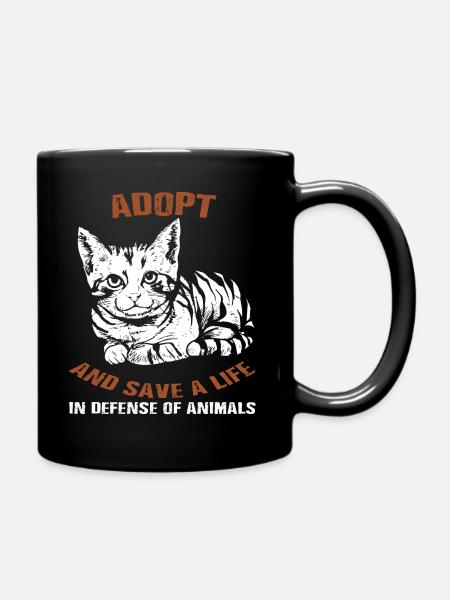 Adoption de la protection des animaux chats - Mug uni - noir
