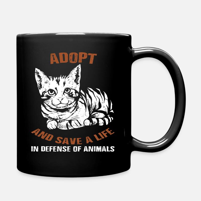 Adoption de la protection des animaux chats - Mug uni - noir