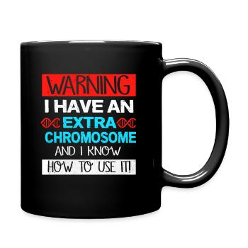 Down Syndrom - Tasse einfarbig - Schwarz - Rechts