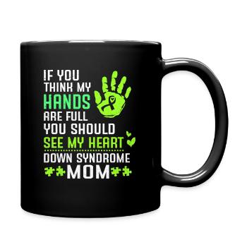 Down Syndrom - Tasse einfarbig - Schwarz - Rechts