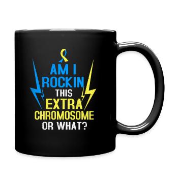 Down Syndrom - Tasse einfarbig - Schwarz - Rechts