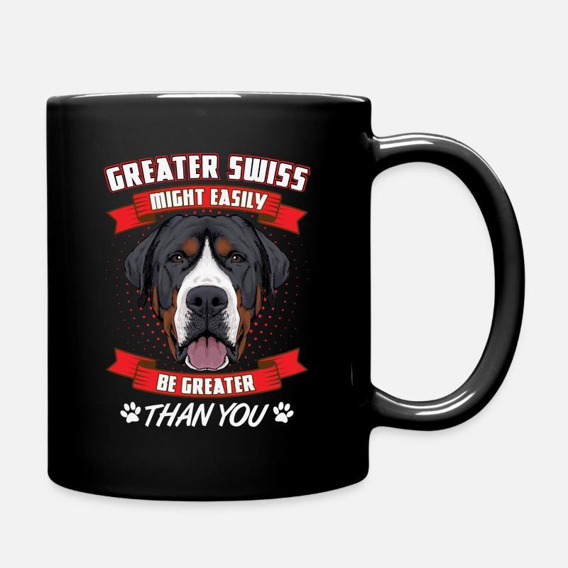 Großer Schweizer Sennenhund greater swiss dog - Tasse einfarbig - Schwarz