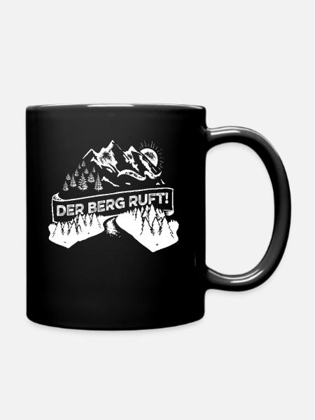 La montagne appelle montagne montagnes randonnée cadeau forêt - Mug uni - noir
