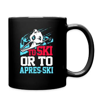 Ski Skiing Skier Sport Winter Gift Lift - Full Colour Mug - black - Right