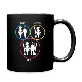 Skiing Skiing Skiing Skiing Skiing - Full Colour Mug - black - Right